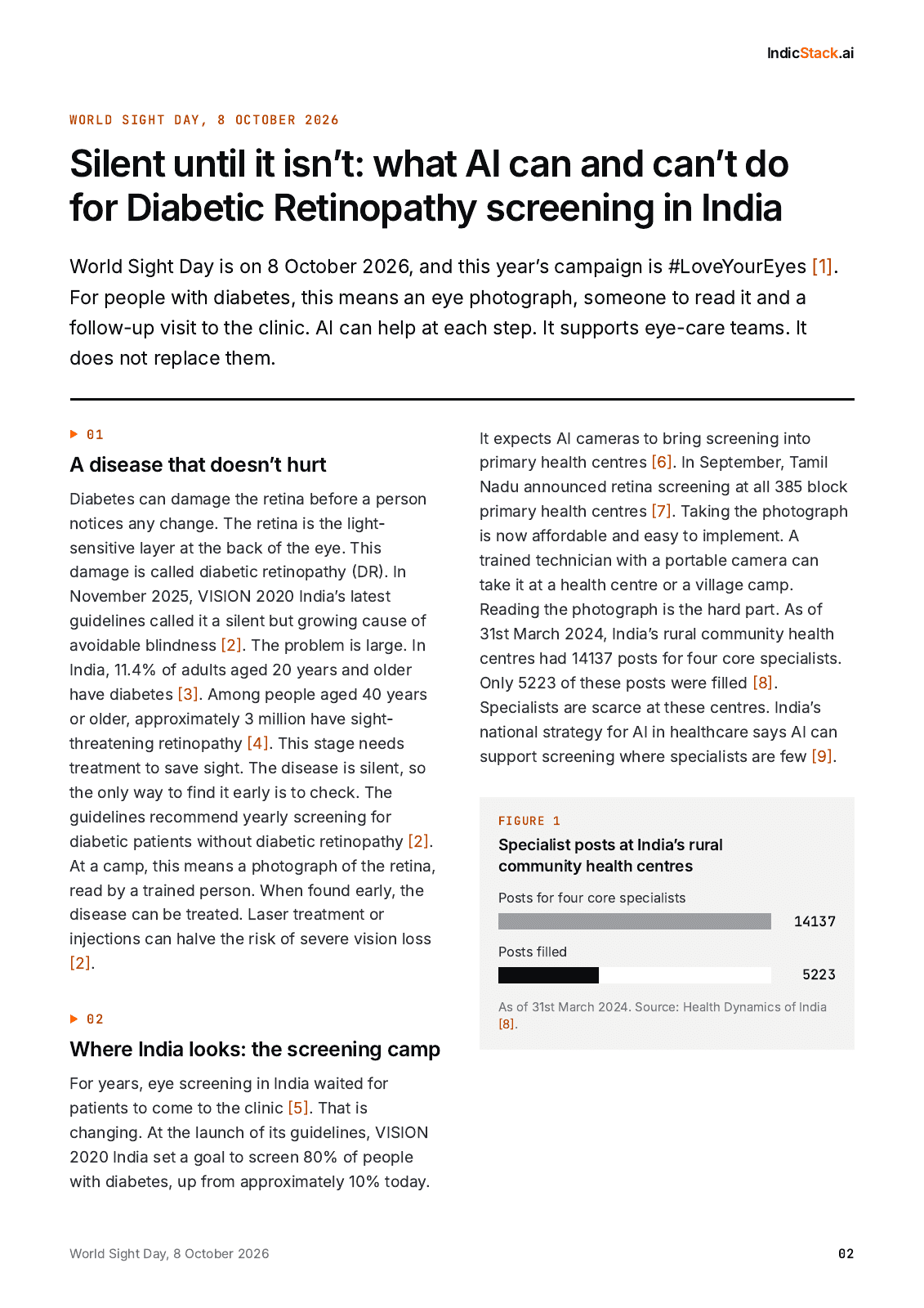 Preview of the report’s opening page and source-labelled chart